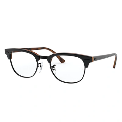 Ray Ban Clubmaster Optics Eyeglasses Grey Frame Clear Lenses Polarized 51-21