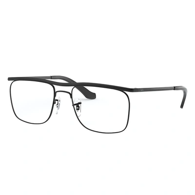 Ray Ban Olympian Ix Optics Eyeglasses Black Frame Clear Lenses 52-18 In Schwarz