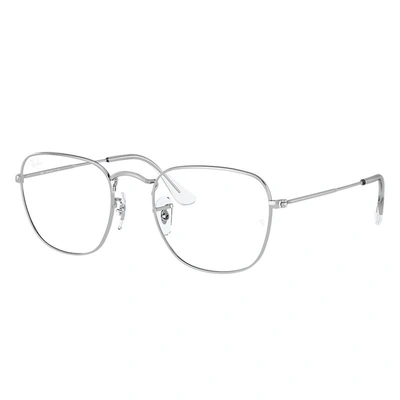 Ray Ban Frank Optics Eyeglasses Silver Frame Clear Lenses 51-20