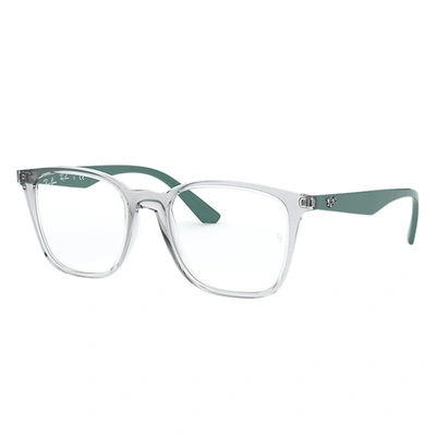 Ray Ban Rb7177 Eyeglasses Green Frame Clear Lenses Polarized 51-18