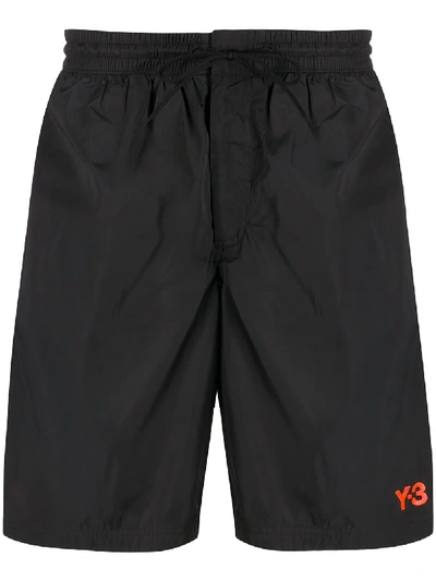 Y-3 Logo-print Swim Shorts In Black