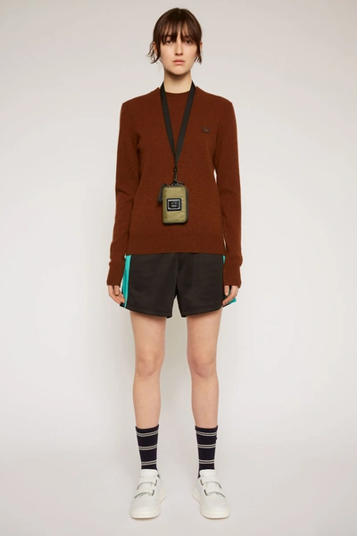 Acne Studios Crewneck Wool Sweater Dark Brown