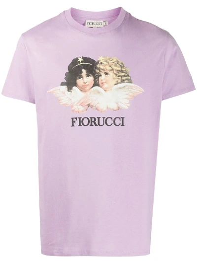 Fiorucci Vintage Angels T-shirt In Lilac-purple