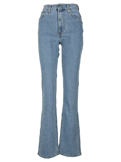 Helmut Lang Hi Boot Cut Jeans In Light Blue