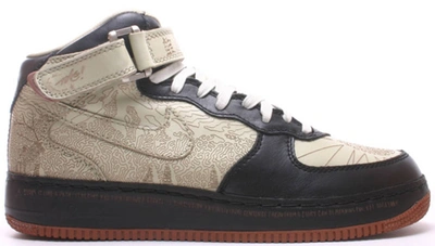 Pre-owned Nike  Air Force 1 Mid Insideout Laser In Black/light Stone-desert Clay