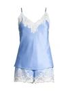 Natori Plume Bridal 2-piece Camisole & Shorts Set In Boat Blue