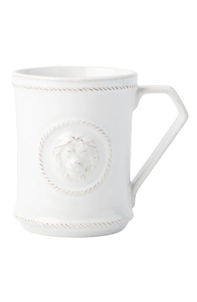 Juliska Berry & Thread Ceramic Mug In Whitewash