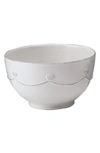 Juliska Berry & Thread Round Ceramic Cereal/ice Cream Bowl In White