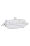 Juliska 'berry And Thread' Ceramic Butter Dish In Whitewash