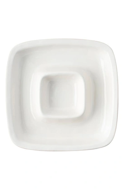 Juliska Puro Whitewash Chip & Dip Serving Bowl In White Wash