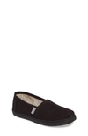 Toms Kids' 2.0 Classic Alpargata Slip-on In Black Canvas