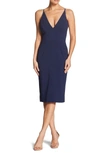 Dress The Population Anita Crepe Cocktail Dress In Midnight Blue