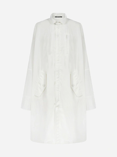 Maison Margiela Oversized Nylon Raincoat In White