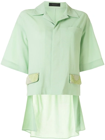 Undercover Embellished Flap Pocket Shirt In Green