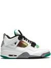 Jordan 4 Retro Sneaker In White/black Red-lucid Green