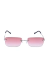 Karen Wazen Layla Square-frame Metal Sunglasses In Red