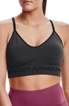 Under Armour Women's Ua Seamless Cross-back Low Impact Sports Bra In Black
