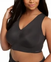 Calvin Klein Women's Plus Size Invisibles Comfort Seamless Bralette Qf5830 In Black