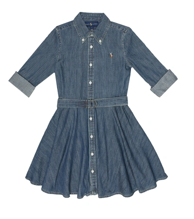 Polo Ralph Lauren Kids' Toddler Girls Denim Cotton Shirtdress In Indigo