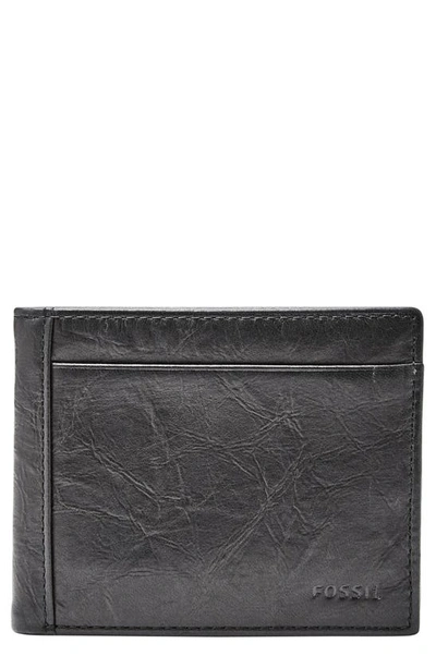 Fossil Men's Leather Neel Bifold Wallet In Black