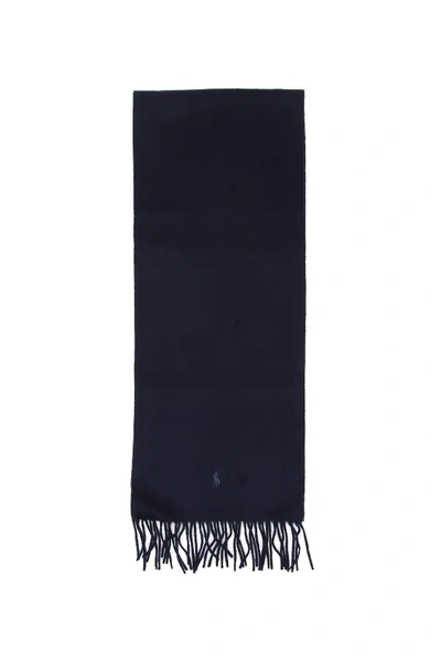 Polo Ralph Lauren Cashmere Blend Scarf In Blue