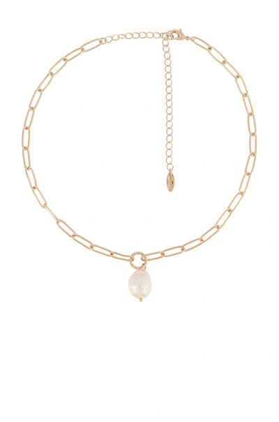 Ettika Pearl Pendant Necklace In Gold