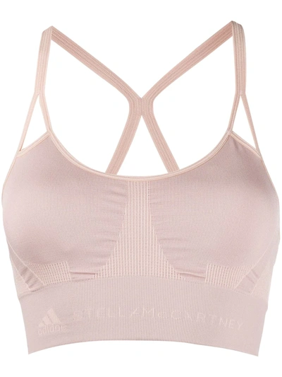 Adidas By Stella Mccartney Training Seamless Bra In Pink