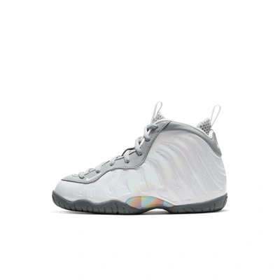 Nike Little Posite One Little Kids' Shoe In White/grey