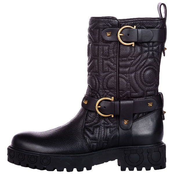 Pre-owned Salvatore Ferragamo Black Leather Ankle Boots | ModeSens