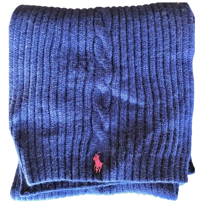 Pre-owned Polo Ralph Lauren Scarf In Blue