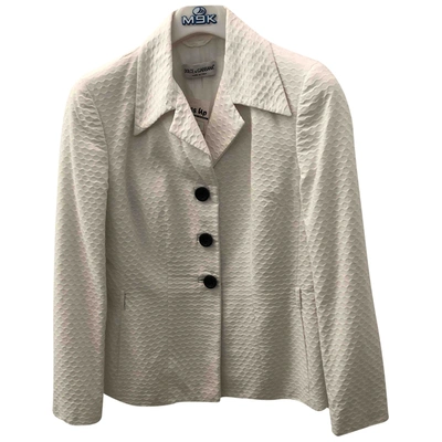 Pre-owned Dolce & Gabbana Short Waistcoat In White