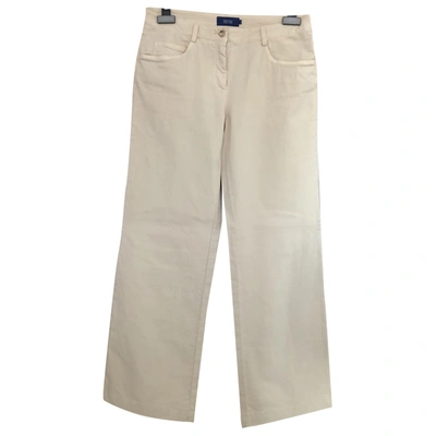 Pre-owned Incotex Straight Trousers In Beige