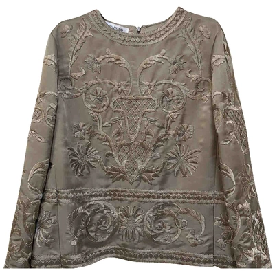 Pre-owned Valentino Silk Blouse In Brown