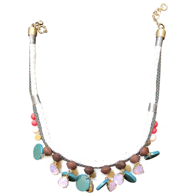 Pre-owned Jcrew Leather Necklace In Multicolour