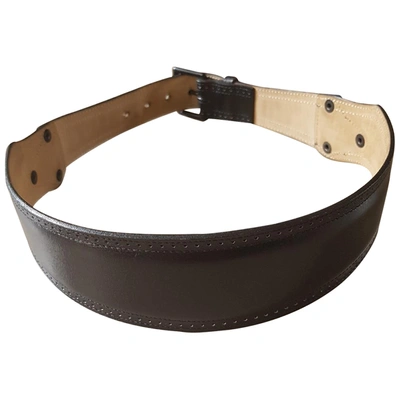 Pre-owned Alaïa Leather Belt In Black