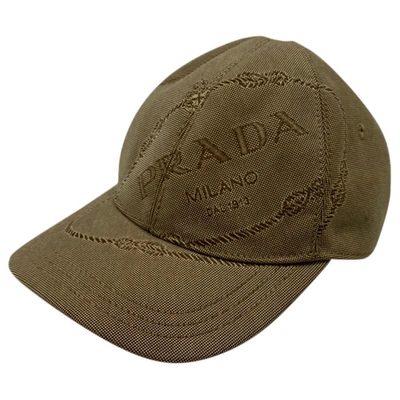 Pre-owned Prada Beige Cotton Hat