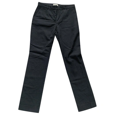 Pre-owned Balenciaga Wool Straight Trousers In Black
