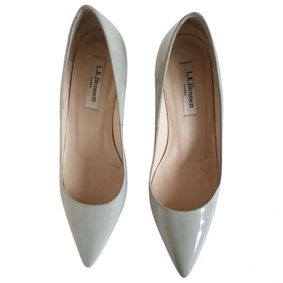 Pre-owned Lk Bennett Patent Leather Heels In Grey