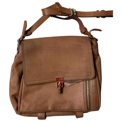 Pre-owned Lanvin Leather Crossbody Bag In Camel