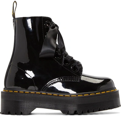 Dr. Martens Black Six-eye Molly Lolita Boots | ModeSens