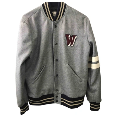 Pre-owned Wrangler Wool Jacket In Grey
