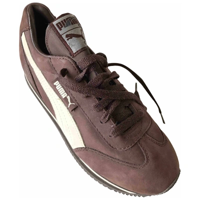 Pre-owned Puma Trainers In Brown