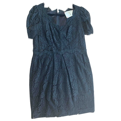 Pre-owned Collette Dinnigan Lace Mini Dress In Black