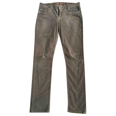 Pre-owned Paul & Joe Velvet Straight Pants In Khaki