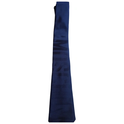Pre-owned Moschino Tie In Blue