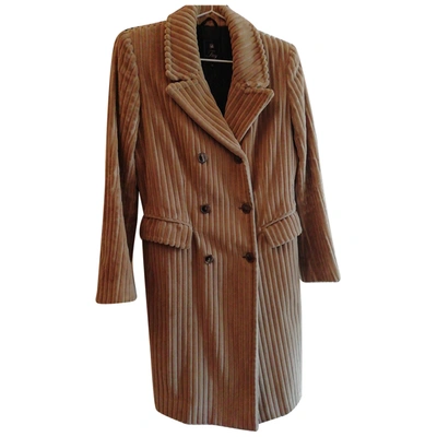 Pre-owned Fay Coat In Camel
