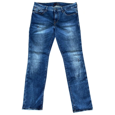 Pre-owned Guess Straight Jeans In Blue