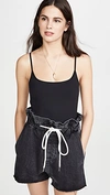 Free People Basique Strappy Sleeveless Bodysuit In Black