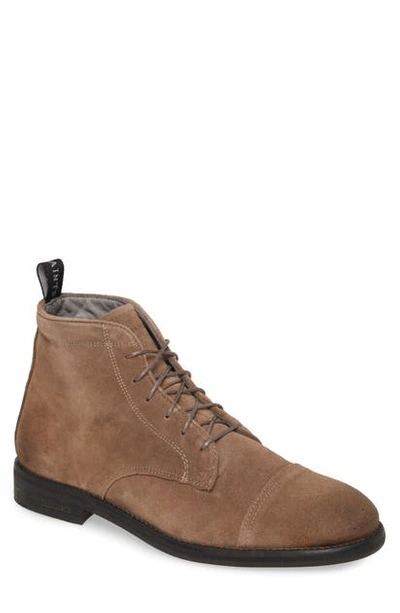 Allsaints Harland Lace-up Suede Desert Boots In Taupe