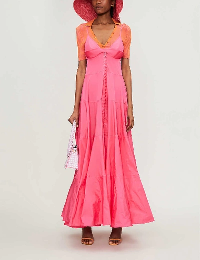 jacquemus pink maxi dress Jacquemus La Robe Draggiu Draped Maxi Dress  02HIRE
